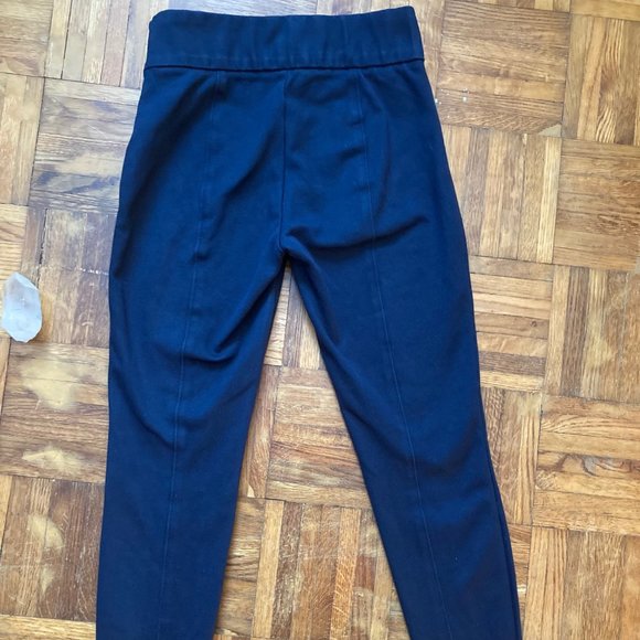 Navy Blue GAP Cotton Blend Side Zip Cropped Leggings Size Small Petite - Picture 3 of 7